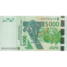 P217Ba Benin - 5000 Francs Year 2003